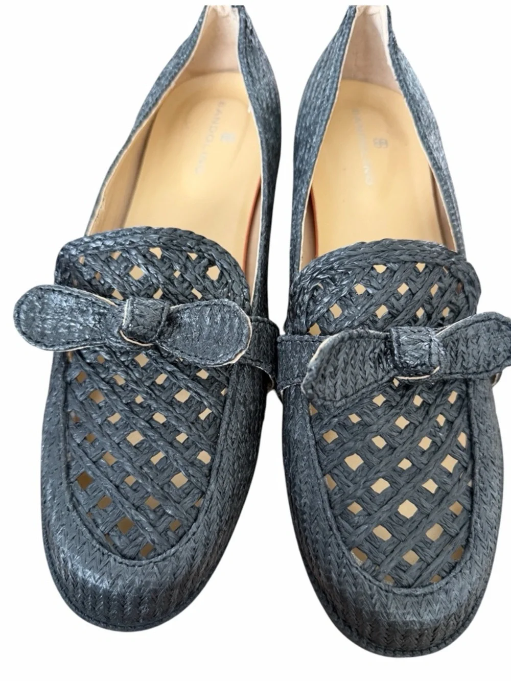 Bandolino Black Woven Loafer with‎ Bow Accent